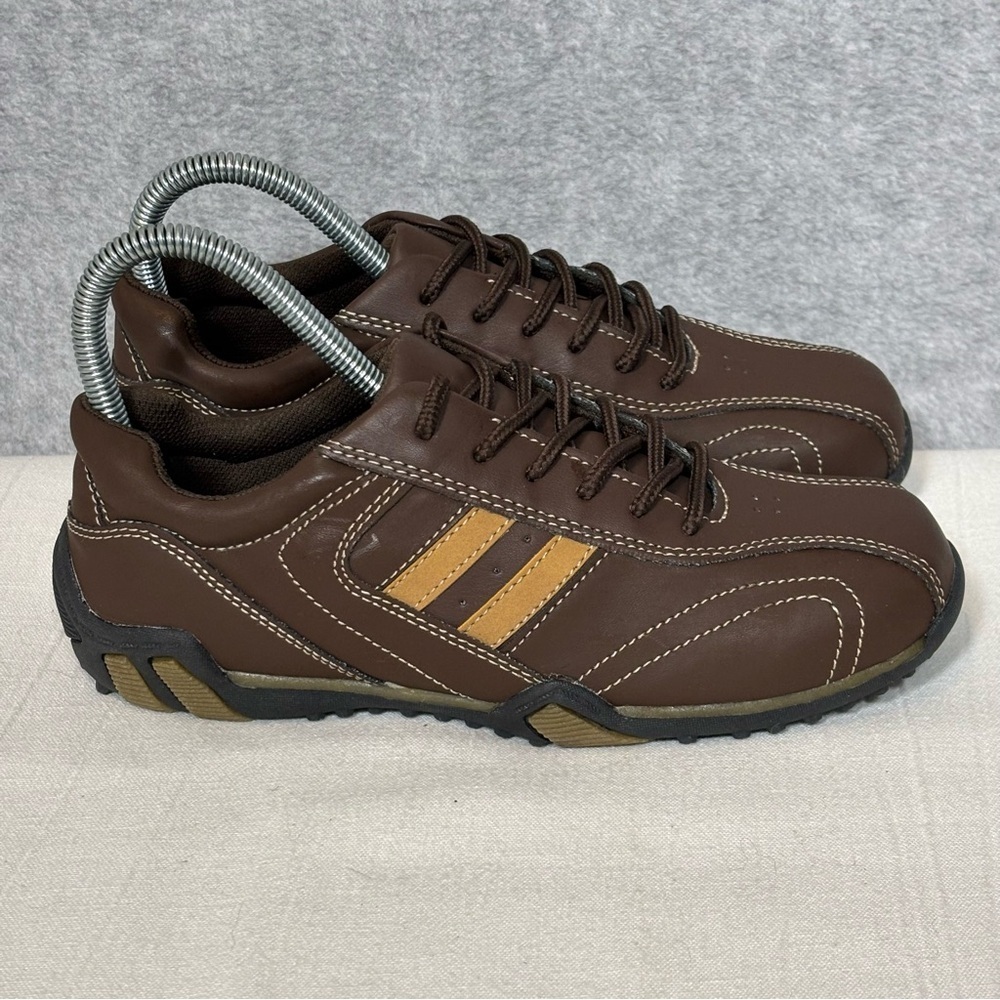Arizona Jeans Company Lace Up Retro Sneakers Shoes-Brown/Tan-Girls Size 4.5